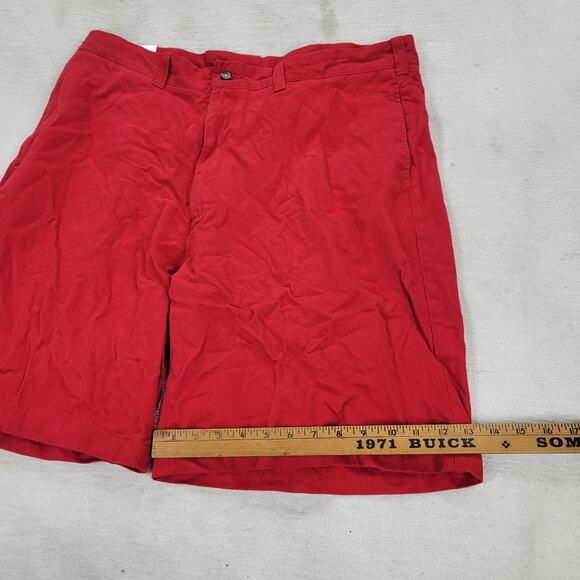 Vintage Savane Shorts Mens Sz 40 Red 100% Cotton Workwear Chino Summer Spring - Picture 7 of 14